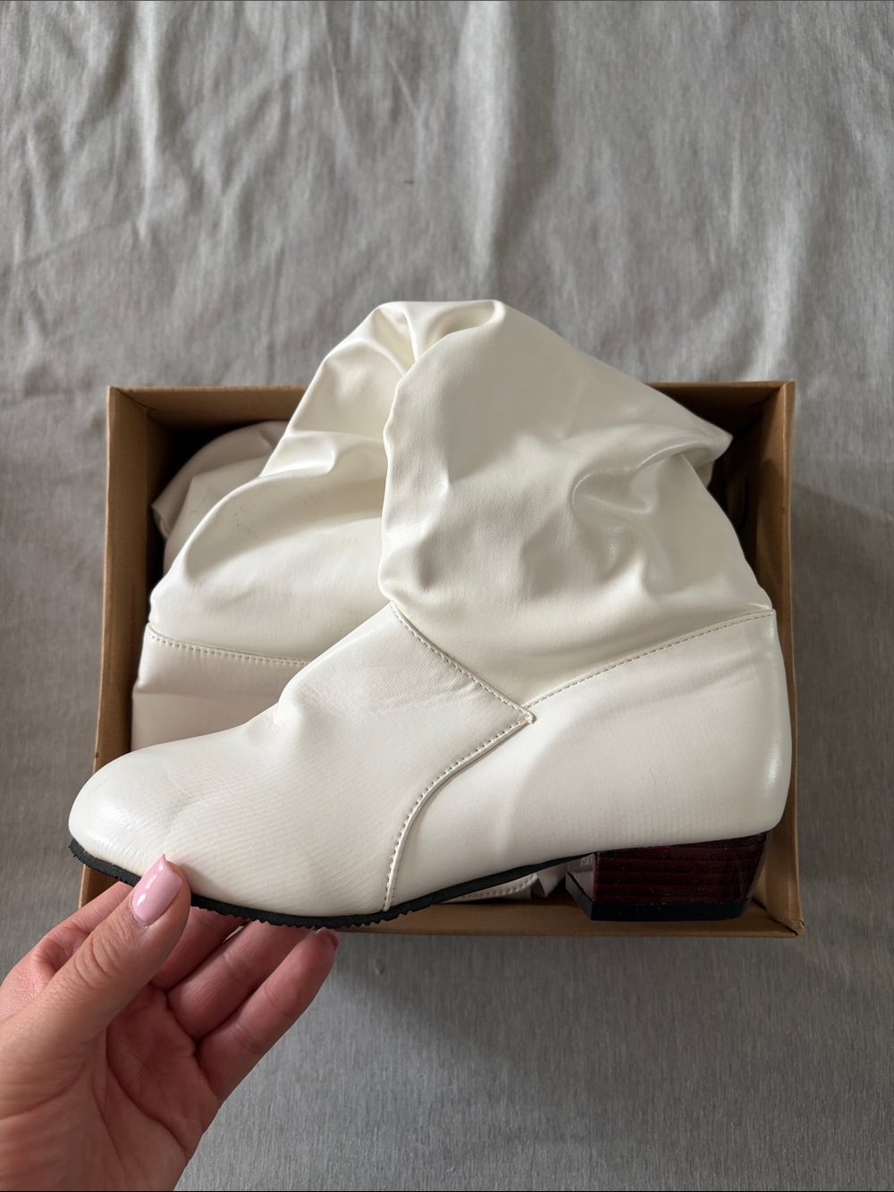 White Women's Slouch Boots